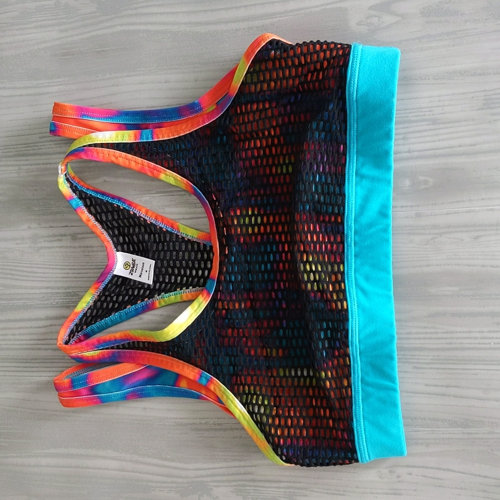 Heat map mesh sports bra by Zumba